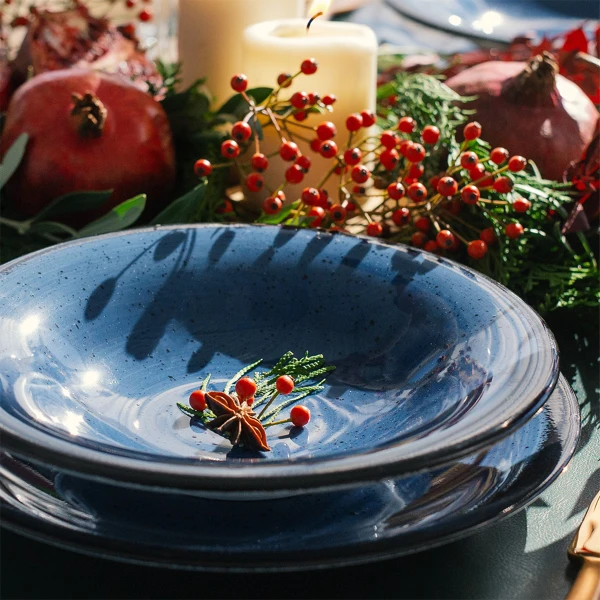 Plate deep 23 cm blue — Hotel Inn Chic color