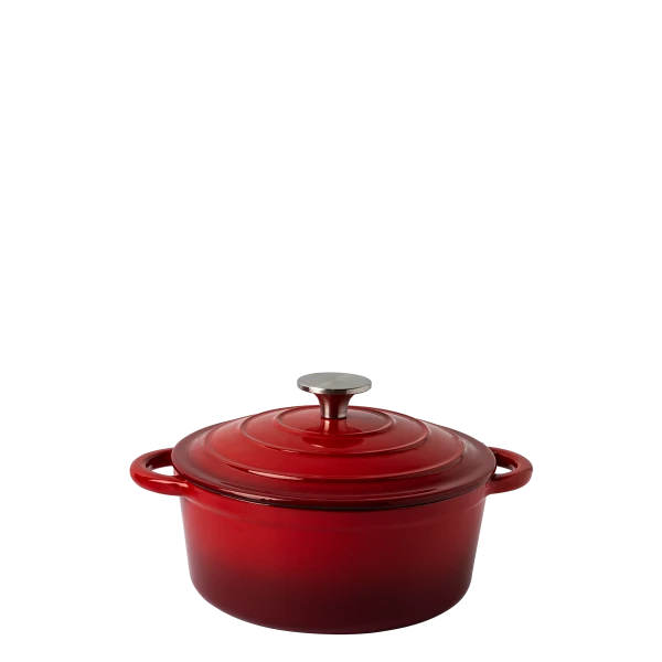 Enameled Cast Iron Pot red Ø 20 cm — Jupiter Lunasol