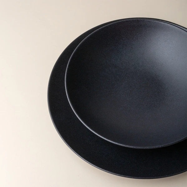 Miska 21.5 cm set 4 ks — BASIC Lunasol černý matný