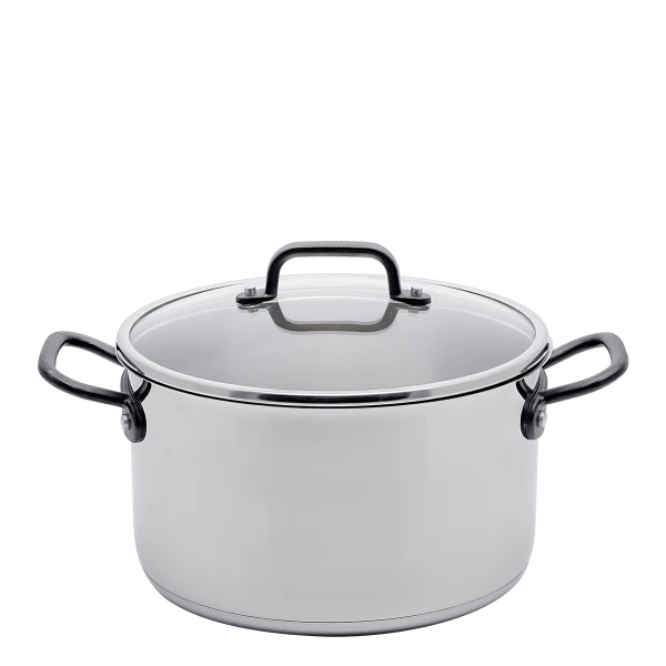 Kastról 24 x 13 cm 6.1l se skleněnou poklicí — Orion GAYA Inox s profi rukojetí