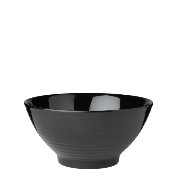 Bowl 20 cm — Elements Melamin black (Flow)