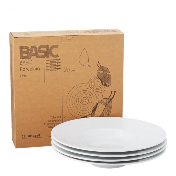 Deep plate 27 cm Set 4-pcs. — BASIC Chic Lunasol