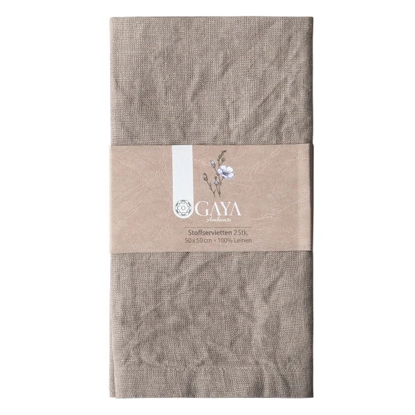 Cloth Napkin 50 x 50 cm Slate, 2 pcs — Gaya Ambiente