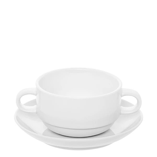 Soup Bowl 250 ml with two handles — Tosca white