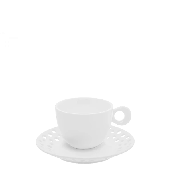 Mocca-Untere 12.5 cm FLOW Perforated weiss