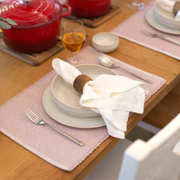 Stoff-Tischset 33 x 49 cm blush Elements Ambiente