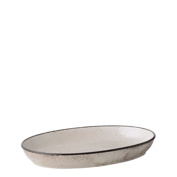 Zapekacia misa oválna 32 x 23 x 4,5 cm - Elements svetlý sivý fŕkaný