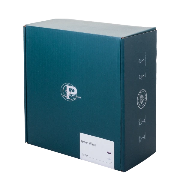 Rotweingläser 530 ml 2er-Set - Green Wave Platinum Line Lunasol II
