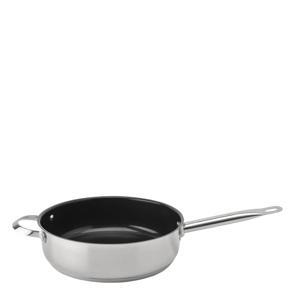 Frypan high w/o lid, Ø 28 cm, 8.5 cm with ceramic coating — Orion Lunasol pans Collection CNS 18/10