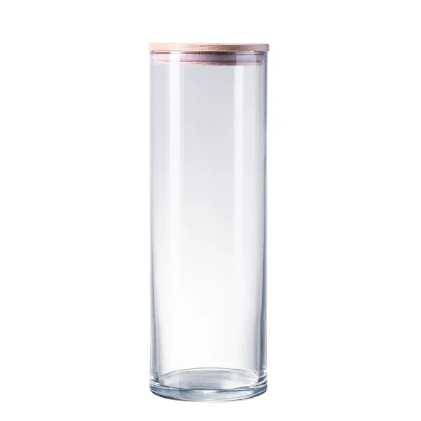 Úložná nádoba válec s dřevěným víkem 1,88 lt. — Basic Kitchen