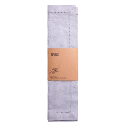 Cloth Table Runner, 50 x 140 cm Silver Melange — BASIC Ambiente