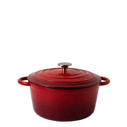 Enameled Cast Iron Pot red Ø 24 cm — Jupiter Lunasol
