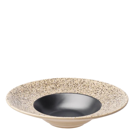 Pasta-/Gourmet Plate 27cm — Gaya RGB Sand black matt Lunasol
