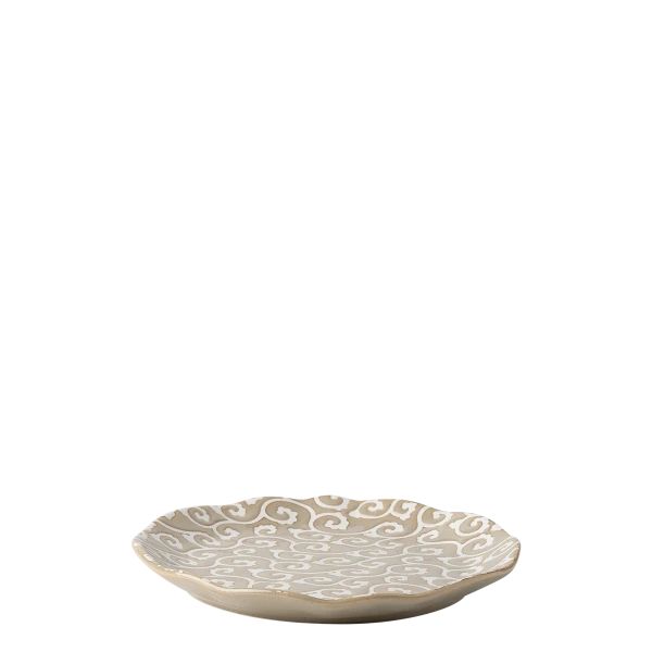 Teller flach Wavy Ø 20.5 cm, H: 2.2 cm - Levante Pearl