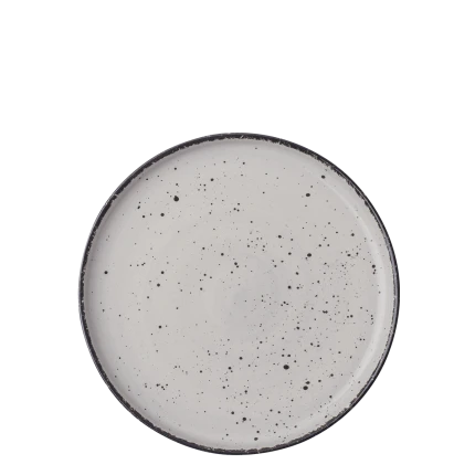 Plate flat U-Coupe 20 cm — Gaya Atelier light grey speckled
