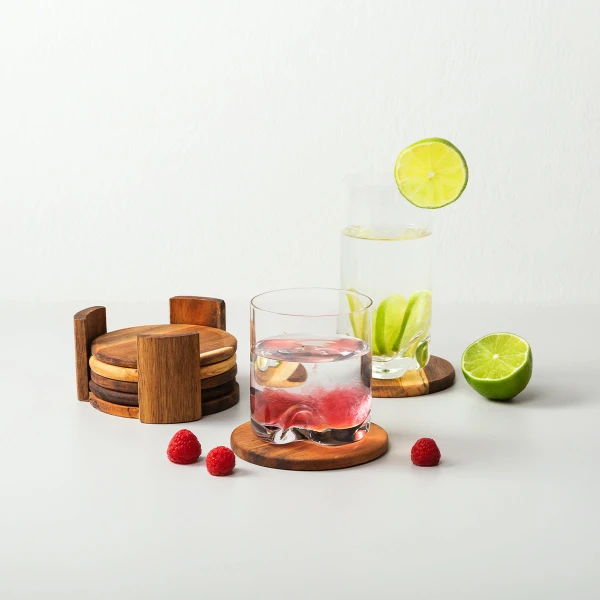 Podložky v stojane set 7ks ? 11,8 cm - FLOW Wooden