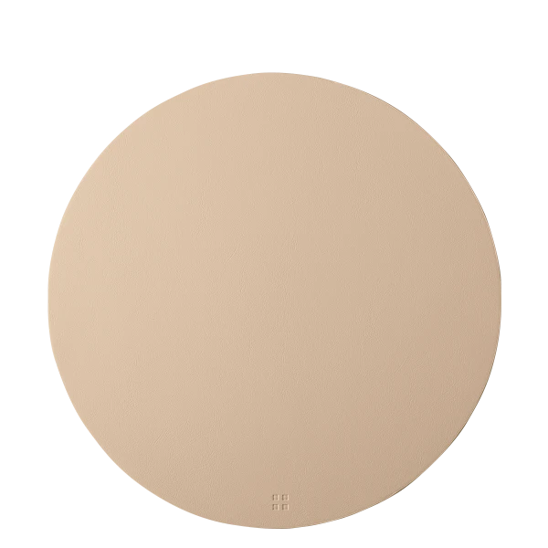 Placemat circle PVC nature ø 38 cm — Elements Ambiente