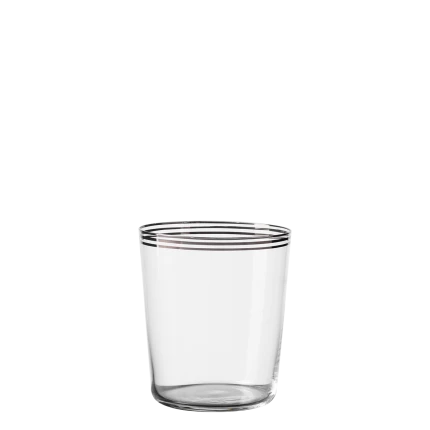 Pohár Tumbler s tromi pruhmi v platinovej farbe 440 ml - 21st Century Glas
