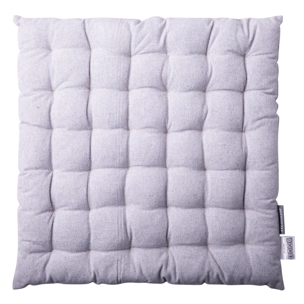 Chair Cushion 40 x 40 x 4 cm Silver Melange — BASIC Ambiente
