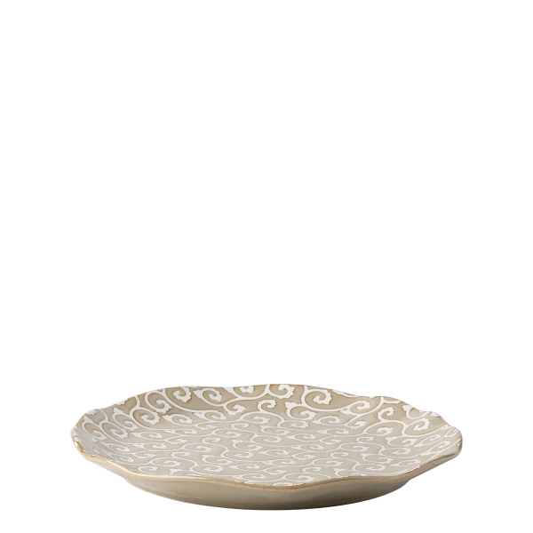 Mělký talíř Wavy Ø 25 cm, v: 2,5 cm — Levante Pearl