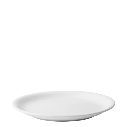 Modern coupe dinner plate 24 cm — Tosca white