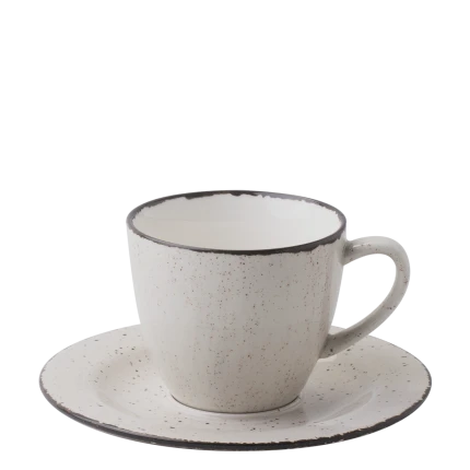 Coffee Cup 25 cl — Gaya Atelier light grey speckled