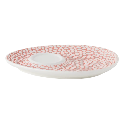 Mokka Untertasse Flow strukturiert skin/weiss