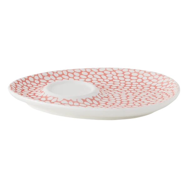 Mokka Untertasse Flow strukturiert skin/weiss