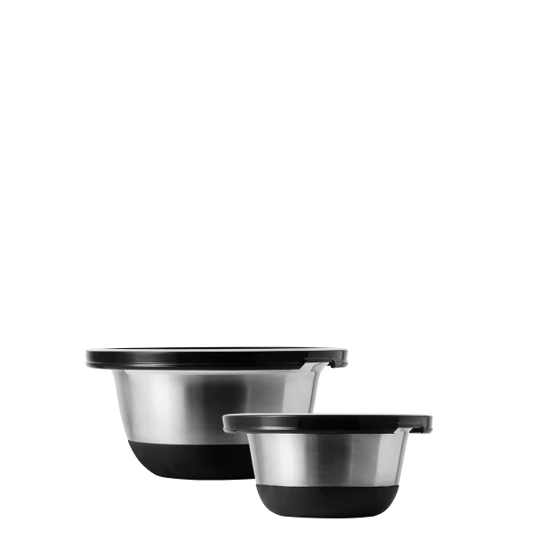Set miešacích misiek s vekom 4 ks – Basic Kitchen