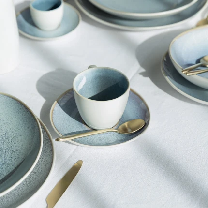 Coffee Saucer 15.5 cm — Gaya Elements Glacial Ice
