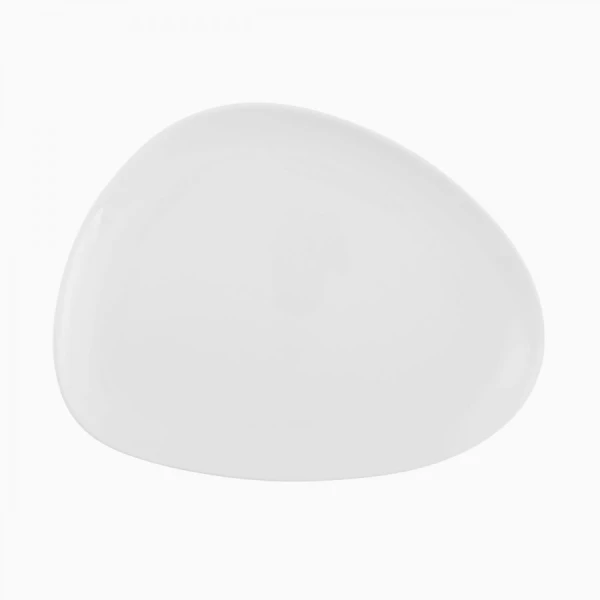 Triangle flat plate 25.5 cm — Gaya Atelier white