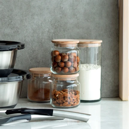 Storage jay Cylinder with Wooden lid 1.88 l — Basic Kitchen