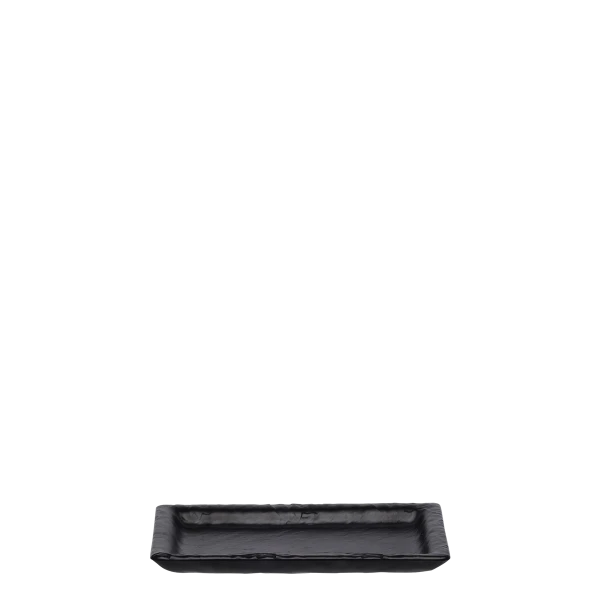 Tray rectangle small 16,8 x 9,8 cm — Elements Melamin black (Flow)