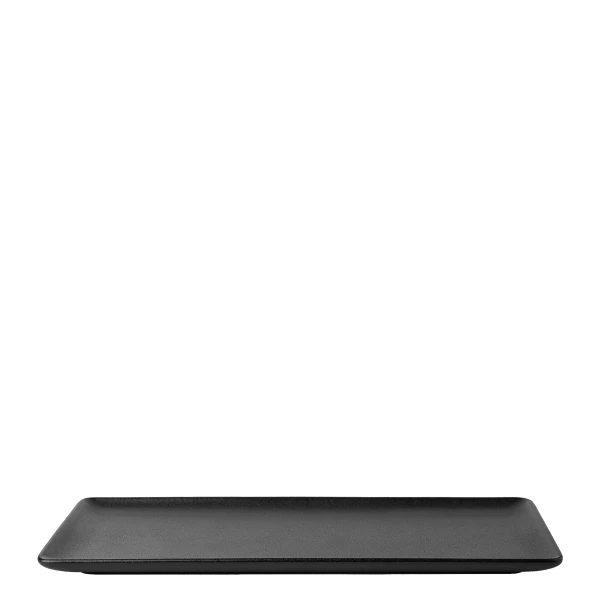 Plate rectangular 24 x 13 cm — BASIC Lunasol black satin