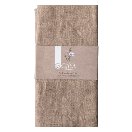 Bronzové ľanové obrúsky 50 x 50 cm 2 ks - Gaya Ambiente