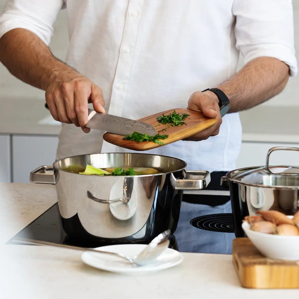 Casserole 20 x 12 cm, 3.2 l — Merkur Luxus Lunasol Pans conical 5ply