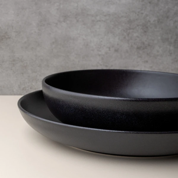 Tanier hlboký U-Coupe 21 cm - Basic čierny matný