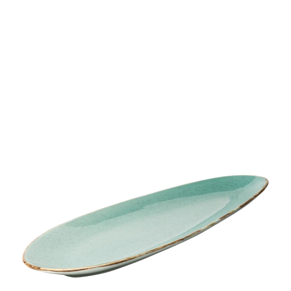 Plate oval 41 cm — Gaya Sand turquoise Lunasol