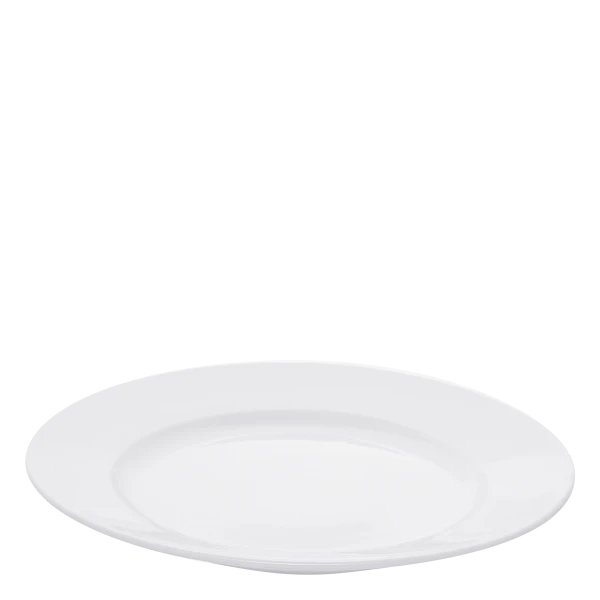 Flat plate 26cm — Lunasol Hotel porcelain uni white