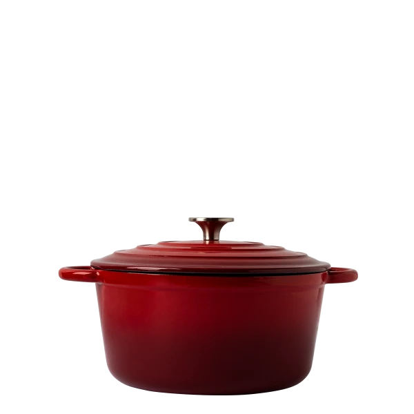 Enameled Cast Iron Pot red Ø 24 cm — Jupiter Lunasol
