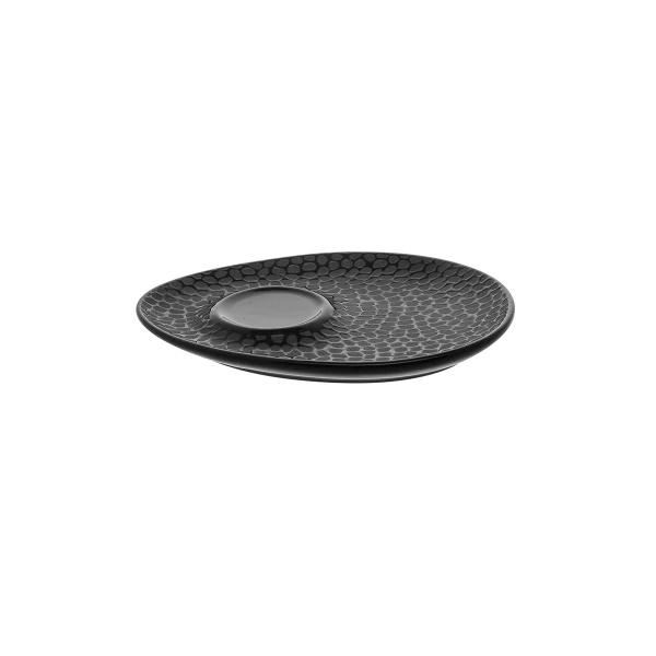 Mocca Saucer Triangle — Gaya Atelier black Raised Structur