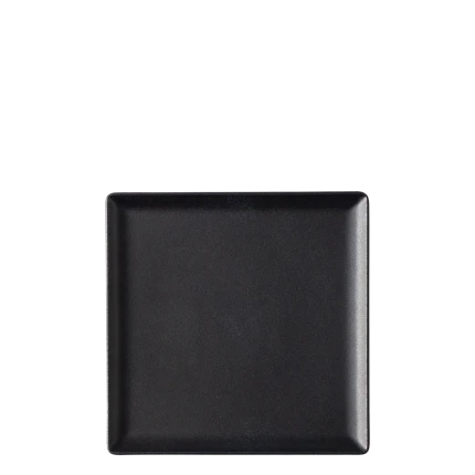 Servírovací tanier 17 x 17 cm - Basic čierny matný