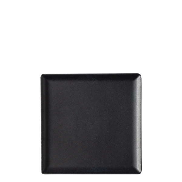Platte eckig 17 x 17 cm - Basic black matt