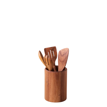 Stojan na náčinie Agát 17.8 cm Ø 12.7 cm — FLOW Wooden