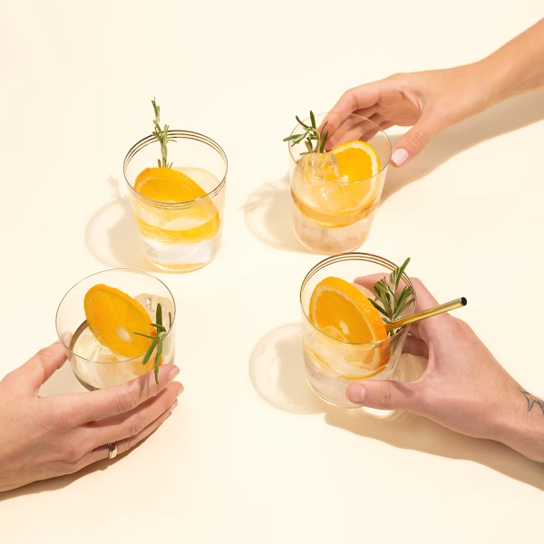 Tumbler 440 ml s Platinovým pruhom — 21st Century Glas Lunasol