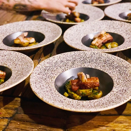 Tanier na cestoviny / Gourmet 27 cm – Gaya RGB Sand čierny matný