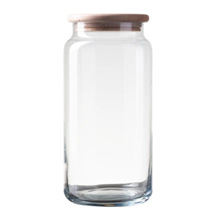 Vorratsglas mit Holzdeckel 1.30 lt — Basic Kitchen