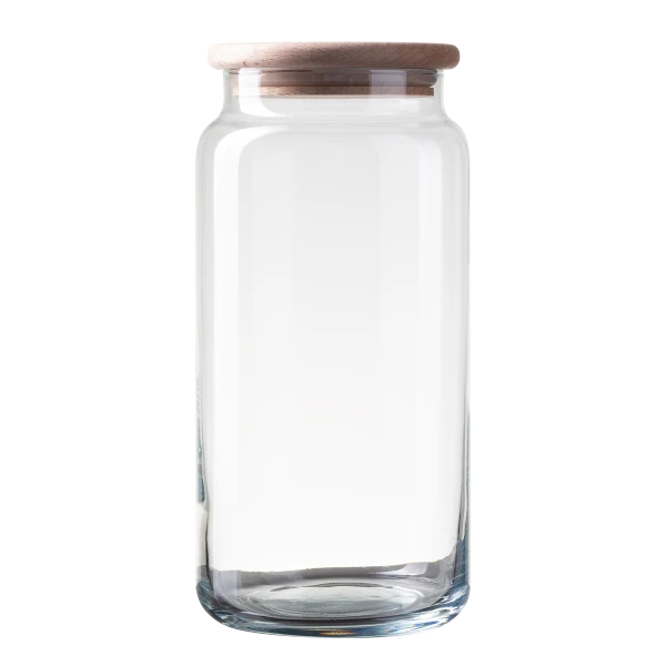 Vorratsglas mit Holzdeckel 1.30 lt — Basic Kitchen