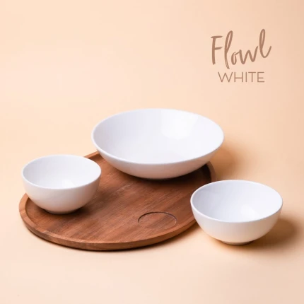 Set 4ks. Flowl — Gaya Atelier bílý