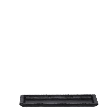 Podnos hranatý 24.4 x 9.8 cm — Elements Melamin černý (Flow)